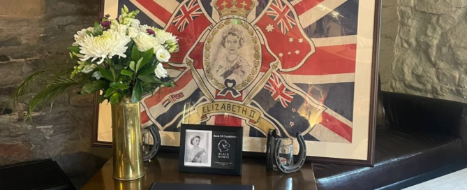 Book of Condolence for HM The Queen at The Black Horse public house