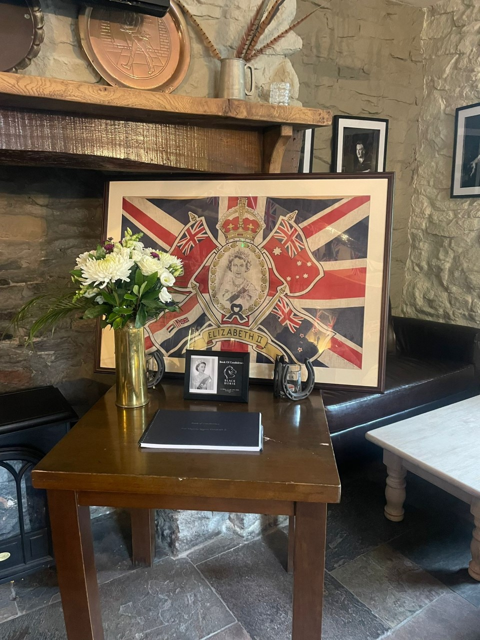 Book of Condolence for HM The Queen at The Black Horse public house