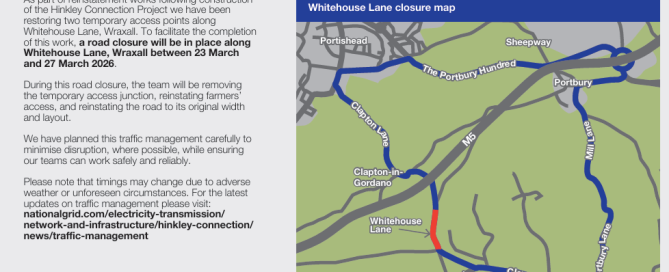 Hinkley road closure